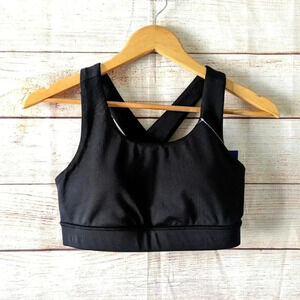 ASICS Women's Size M/M , Lyte Speed Performance Padded Bra Black Cross Back